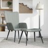 Chaise de relaxation avec repose-pied Gris clair Velours 