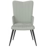 Chaise de relaxation avec repose-pied Gris clair Velours 