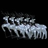 Rennes de Noël 6 pcs Blanc 120 LED 