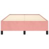 Cadre de lit sans matelas rose 120x190 cm velours 