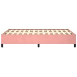 Cadre de lit sans matelas rose 120x190 cm velours 