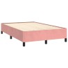 Cadre de lit sans matelas rose 120x190 cm velours 