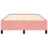 Cadre de lit sans matelas rose 120x190 cm velours 