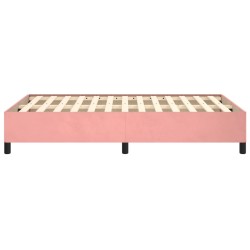 Cadre de lit sans matelas rose 120x190 cm velours 