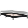 Lit empilable sans matelas noir 100x200 cm bois massif de pin 
