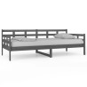 Lit de jour sans matelas gris bois de pin massif 90x200 cm 