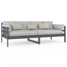 Lit de jour sans matelas gris bois de pin massif 90x200 cm 