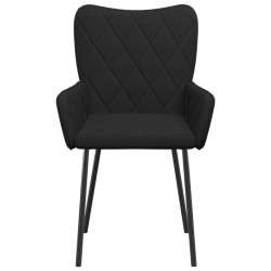 Chaises à manger lot de 2 noir tissu 