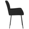 Chaises à manger lot de 2 noir tissu 