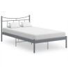 Cadre de lit sans matelas gris métal 120x200 cm 