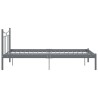 Cadre de lit sans matelas gris métal 120x200 cm 