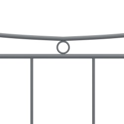 Cadre de lit sans matelas gris métal 120x200 cm 