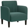 Fauteuil avec accoudoirs vert foncé 54 cm velours 