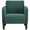 Fauteuil avec accoudoirs vert foncé 54 cm velours 