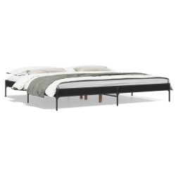 Cadre de lit sans matelas noir 200x200 cm 