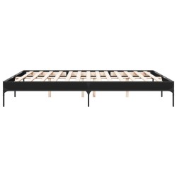 Cadre de lit sans matelas noir 200x200 cm 