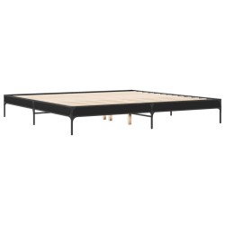 Cadre de lit sans matelas noir 200x200 cm 