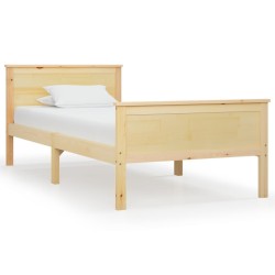 Cadre de lit sans matelas bois de pin massif 90x200 cm 