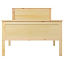 Cadre de lit sans matelas bois de pin massif 90x200 cm 