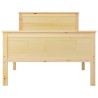 Cadre de lit sans matelas bois de pin massif 90x200 cm 