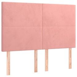 Têtes de lit 4 pcs Rose 72x5x78/88 cm Velours 