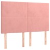 Têtes de lit 4 pcs Rose 72x5x78/88 cm Velours 