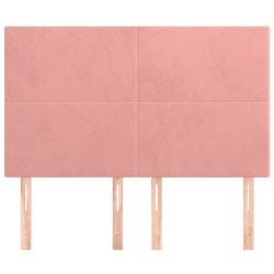 Têtes de lit 4 pcs Rose 72x5x78/88 cm Velours 
