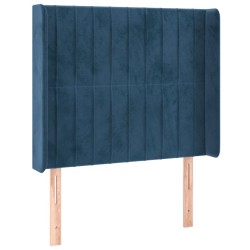 Tête de lit à LED Bleu foncé 83x16x118/128 cm Velours 