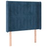 Tête de lit à LED Bleu foncé 83x16x118/128 cm Velours 