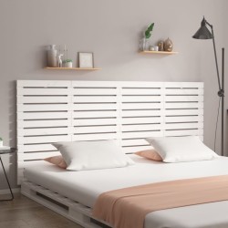 Tête de lit murale Blanc 156x3x91,5 cm Bois massif de pin 