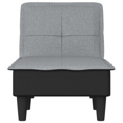 Chaise longue gris clair tissu 