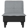 Chaise longue gris clair tissu 