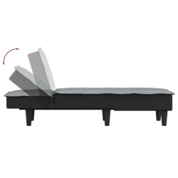 Chaise longue gris clair tissu 