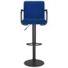Tabourets de bar lot de 2 bleu tissu 