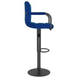 Tabourets de bar lot de 2 bleu tissu 
