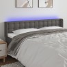 Tête de lit à LED Gris 183x16x78/88 cm Similicuir 