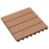 Carreaux de terrasse 22 pcs 30 x 30 cm 2 m² WPC Teck 