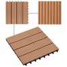 Carreaux de terrasse 22 pcs 30 x 30 cm 2 m² WPC Teck 
