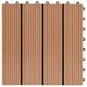 Carreaux de terrasse 22 pcs 30 x 30 cm 2 m² WPC Teck 