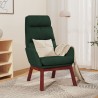 Chaise de relaxation Vert foncé Tissu 