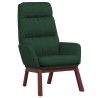 Chaise de relaxation Vert foncé Tissu 