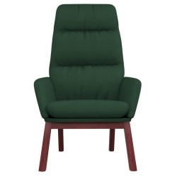 Chaise de relaxation Vert foncé Tissu 