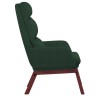 Chaise de relaxation Vert foncé Tissu 