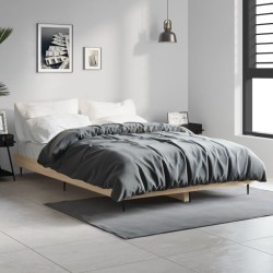 Cadre de lit sans matelas chêne sonoma 120x190 cm 