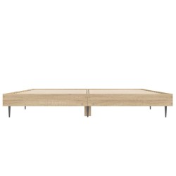 Cadre de lit sans matelas chêne sonoma 120x190 cm 