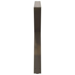 Pieds de table à manger 2 pièces Acier naturel 90 x (72-73,3) cm Acier 