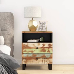 Table de chevet 50x33x62cm Bois de récupération et d'ingénierie 