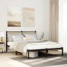 Cadre de lit en métal sans matelas chêne sonoma 135x190 cm 