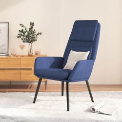 Chaise de relaxation Bleu Tissu 