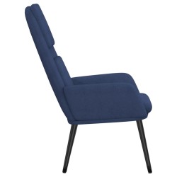 Chaise de relaxation Bleu Tissu 